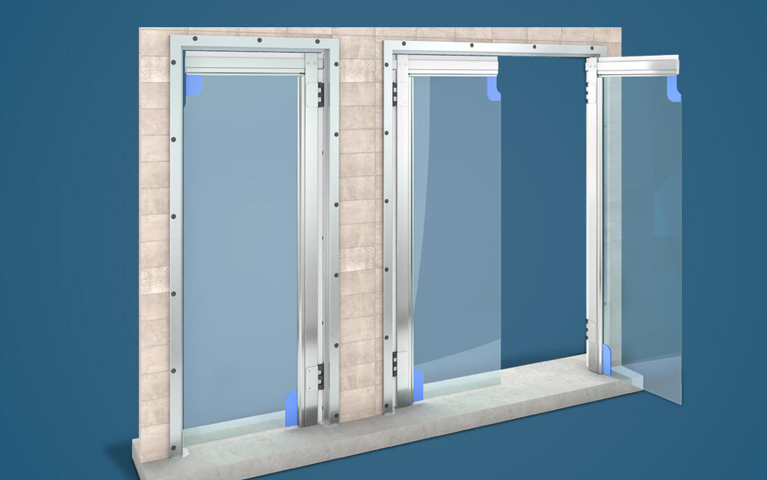 Маятниковые двери пленочные специального назначения МД(Пл-СН-Fix90)