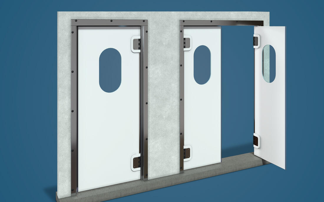 Пластиковые маятниковые двери МД (Пст-fix90)